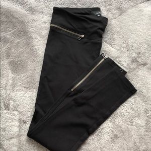 Aritzia Black Leggings with Zipper Detail